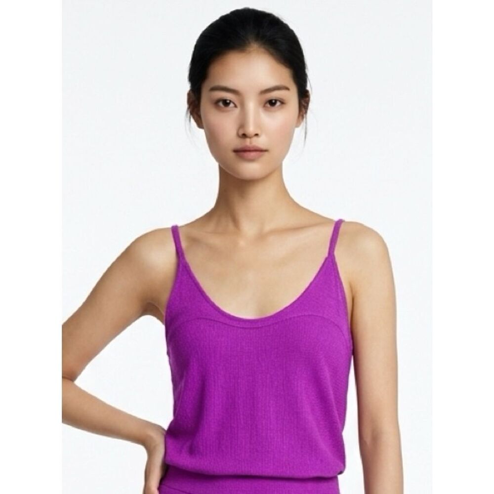 FREE PEOPLE | INTIMATELY Purple Textured Side Slit Tank Top Women’s Size Medium